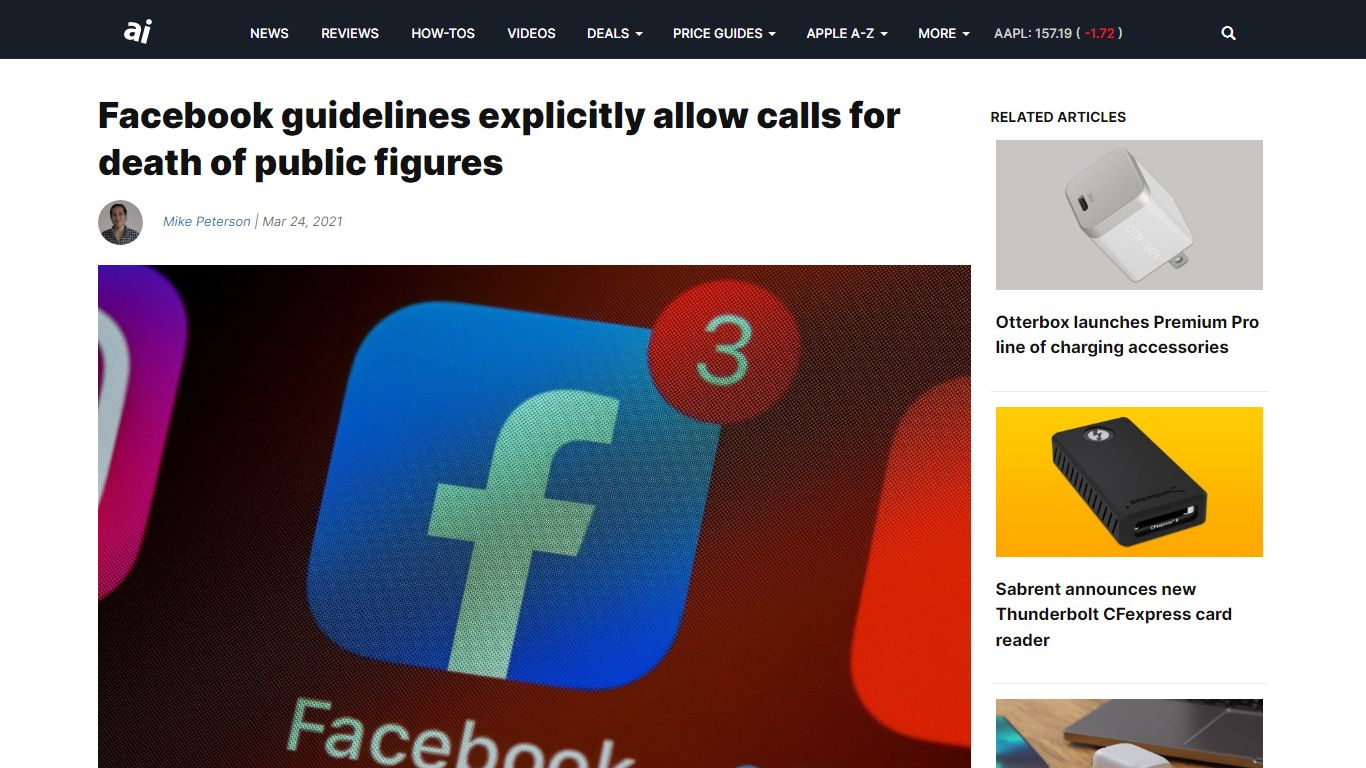 Facebook guidelines explicitly allow calls for death of public figures ...